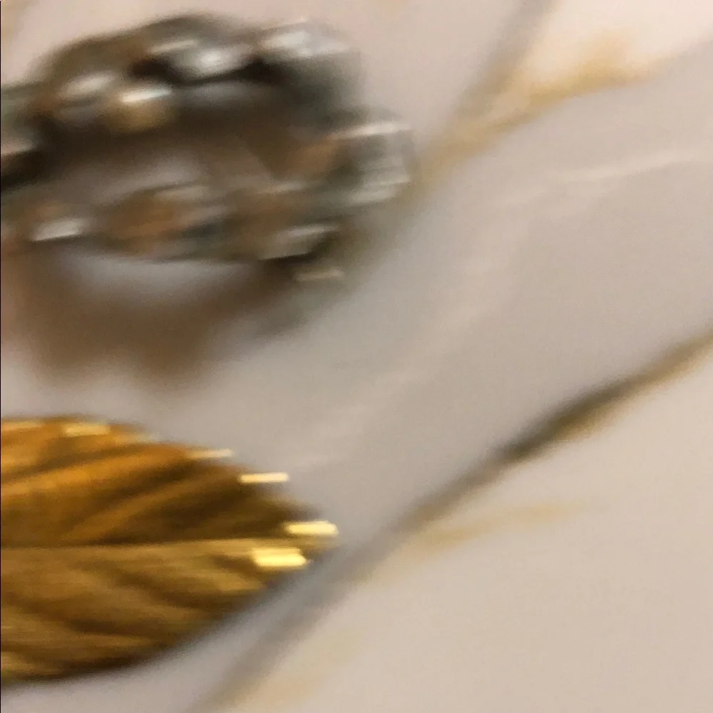 Gold Leaf and Crystal, and Sterling Silver Pin Brooches Women’s 3-piece Set